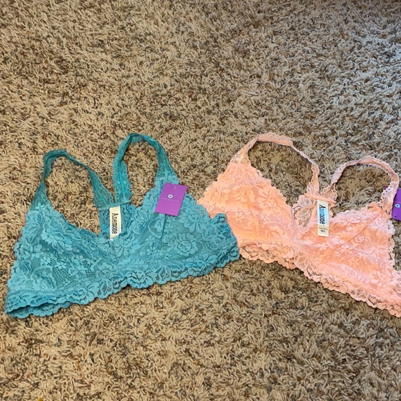 Anemone Other - Teal and Pink Bralette Set